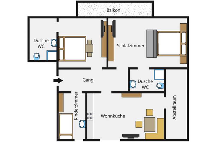 Ganze Ferienwohnung, Appartement Bergblick in Brand, Brandnertal