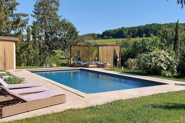 Maison de vacances pour 5 personnes, avec terrasse ainsi que piscine et jardin