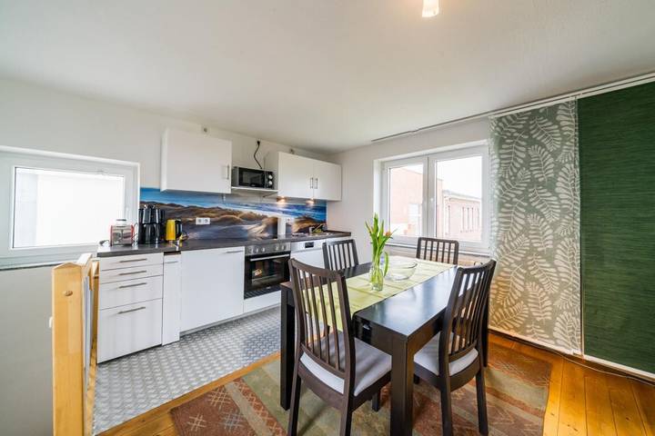 Ganze Wohnung, Ferienwohnung Meeresblick" mit Meerblick, Balkon und Wi-Fi in Borkum