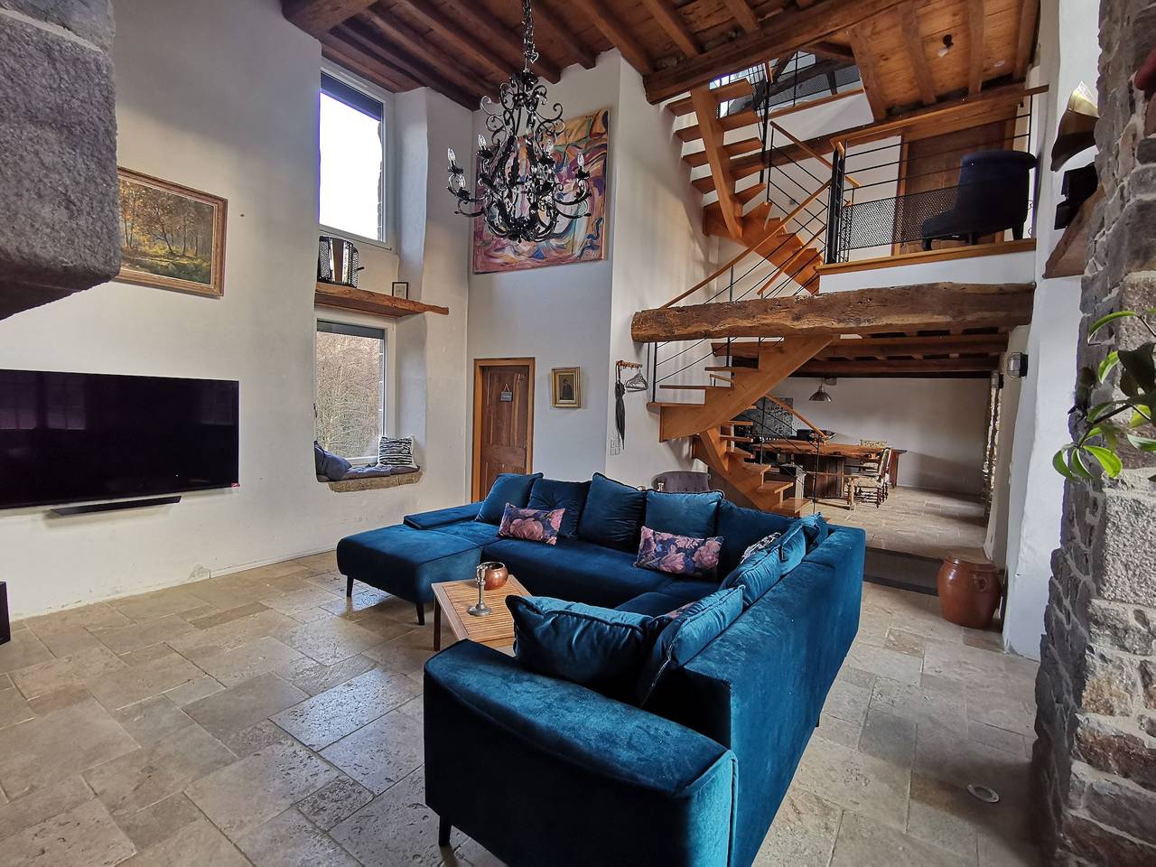Maison de campagne 'Domaine lvd - Idéal pour fête' avec piscine privée, terrasse et Wi-Fi in La Bloutière, Côte de la Déroute