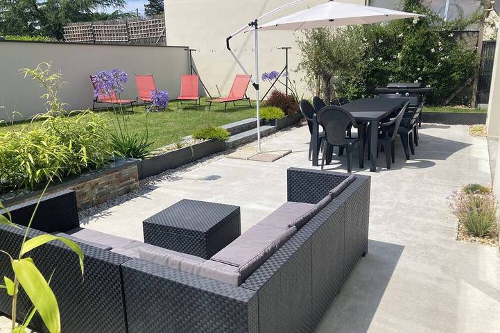 Ferienhaus für 10 Personen, mit Terrasse und Garten