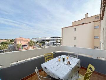 Gîte pour 5 personnes, avec balcon/terrasse et balcon, animaux acceptés dans Plage du Village (Le Barcares)