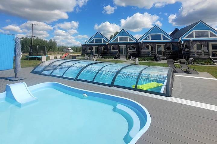 Dom dla 8 osób, z jacuzzi i basen oraz sauna i taras, Dla rodziny w Województwo kujawsko-pomorskie