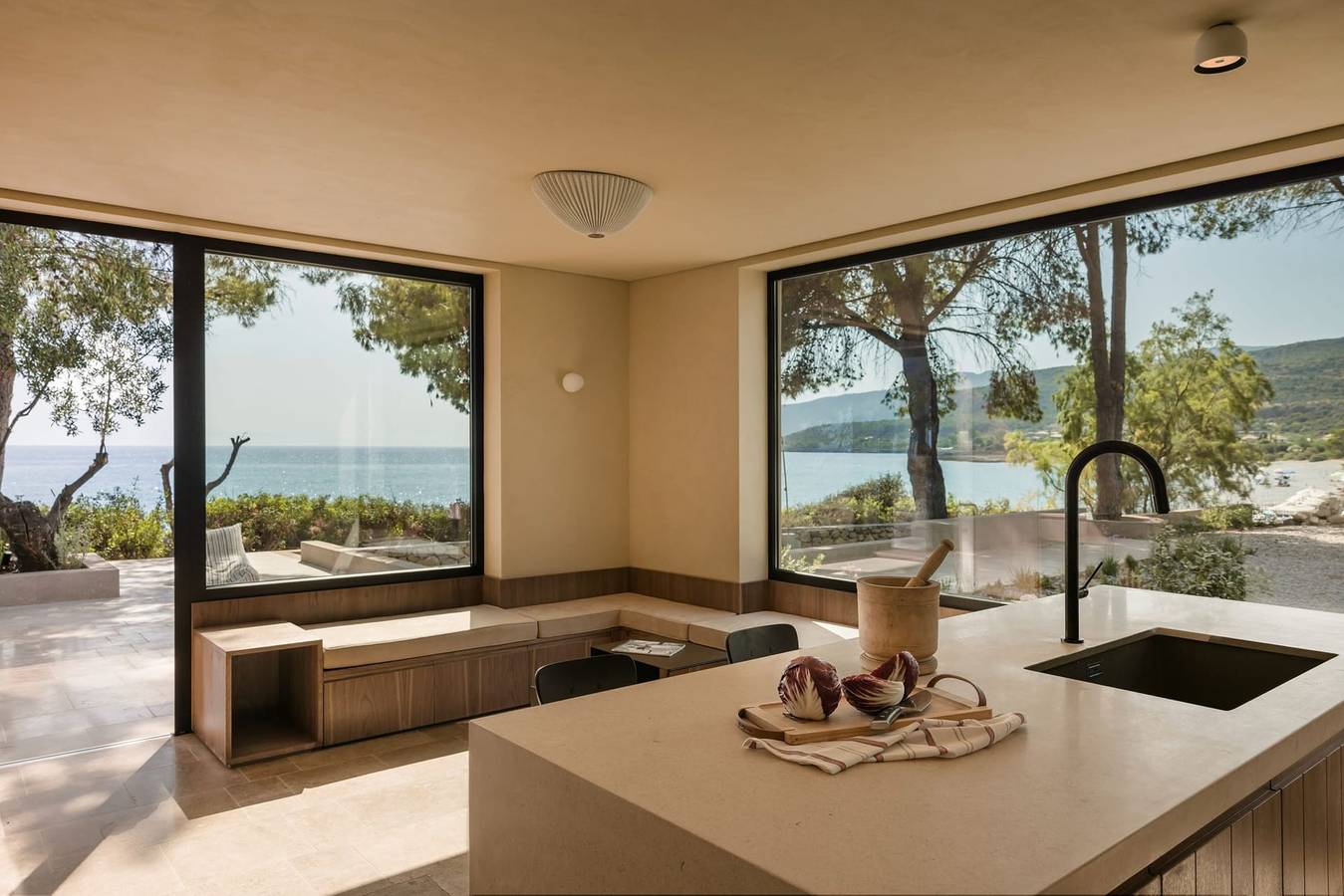 Remarkable Kardamyli Beachfront Villa | Villa Millennium Earl | 2 Bedrooms | Spacious Furnished Outdoor Area with Spectacular Sea Views | Ritsa in Kampos, Kardamyli