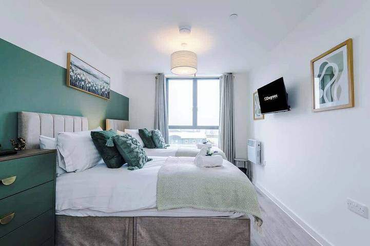 Appartement entier, New! Pristine 2-Bed Flat, Great Location, Sleeps 6 in Liverpool, Merseyside