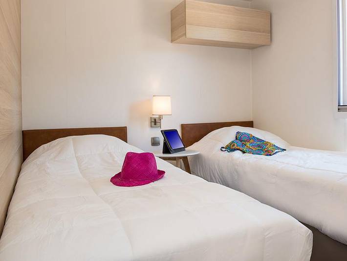 Camping Domaine Les Mûriers - Mobilheim 4 personen - Vip-Cottage 2 Zimmer in Plages des Cabanes de Fleury, Vendres