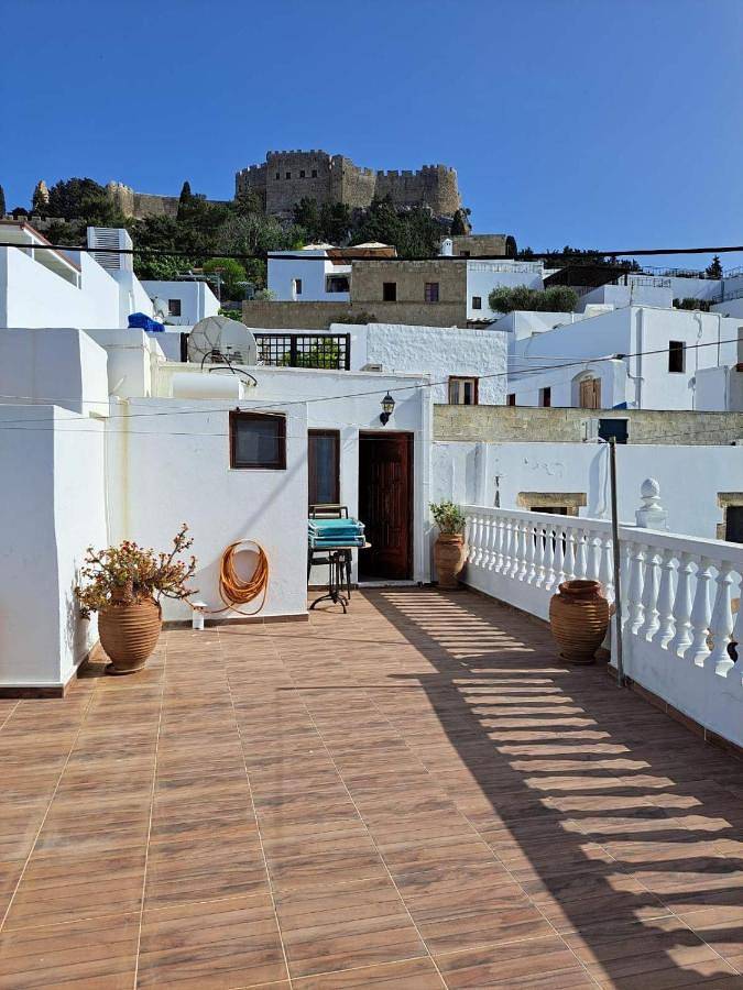 Terrace Studio in Lindos Beach, Lindos