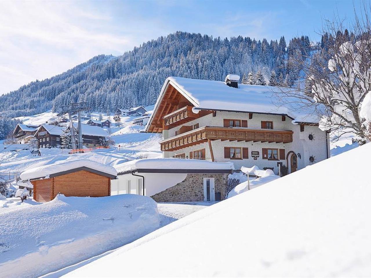 Ganze Ferienwohnung, Ferienwohnungen Hörmann - Apartment - Wohn-Schlafraum  Du/Wc   "Typ 6" in Hirschegg Kleinwalsertal, Mittelberg