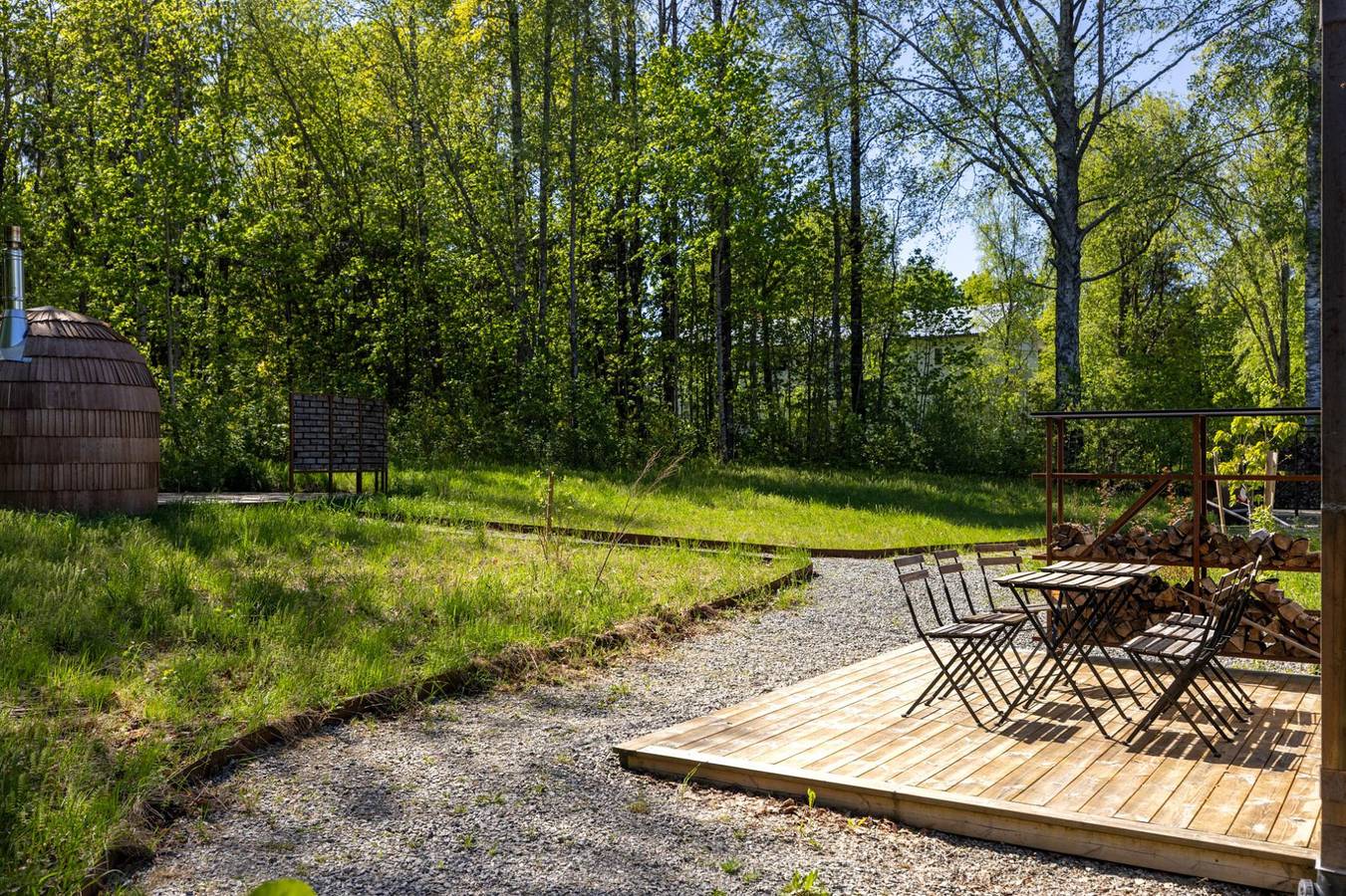 Mikrohuset Blå - 20 min fra Osl - Kunsthage Sauna in Stange