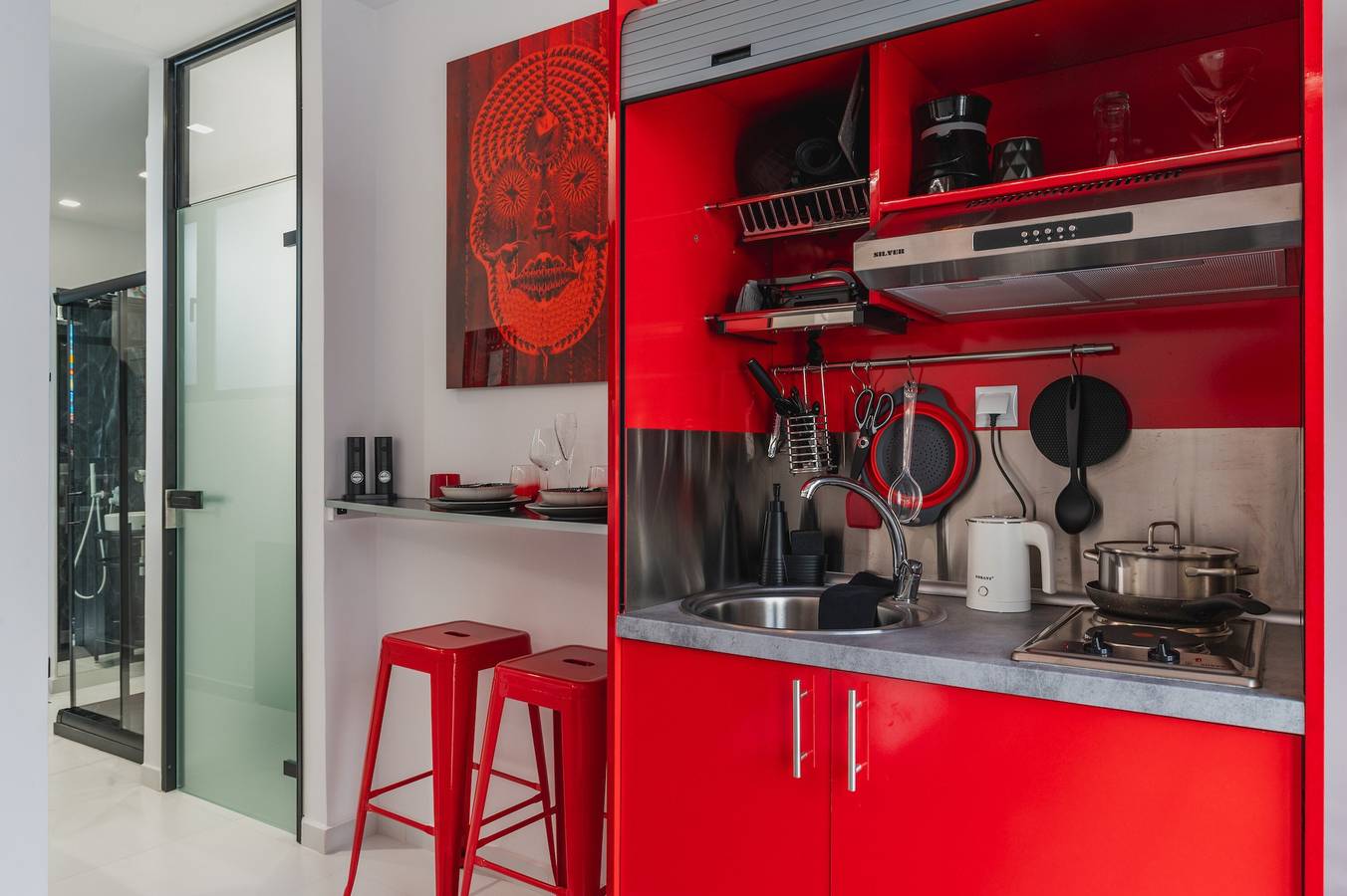 Ganze Wohnung, Apartment „Pop Loft Gallery“ mit Meerblick, Wlan und Klimaanlage in Ermoupoli, Syros