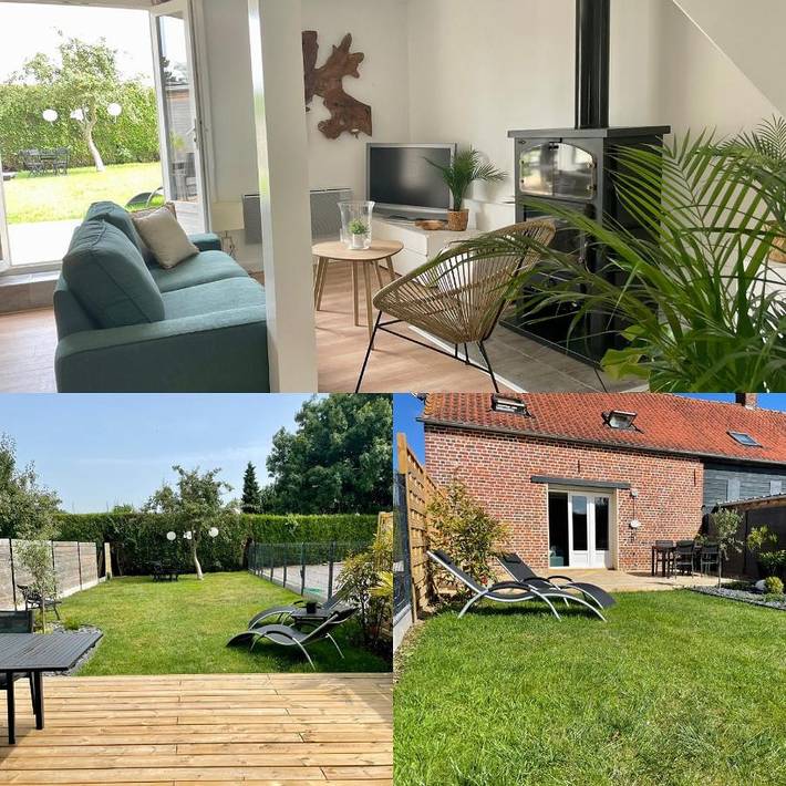 Location de vacances pour 6 personnes, avec Terrasse ainsi que Jardin et Vue à Tatinghem