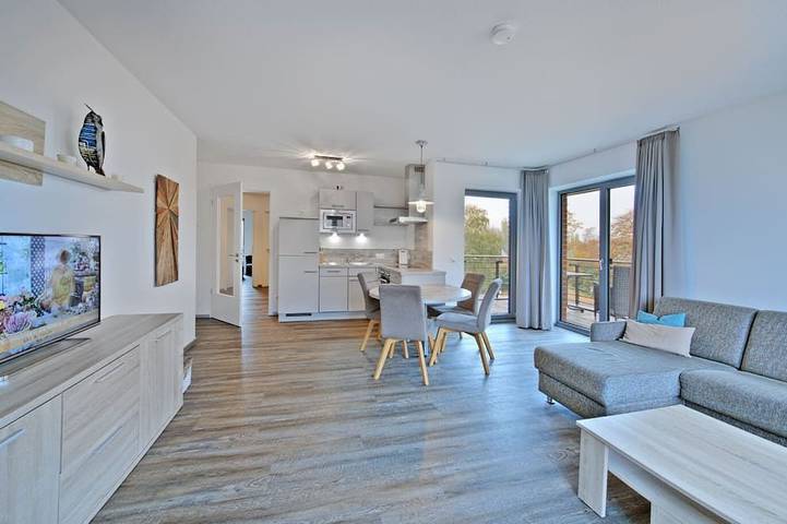 Ferienwohnung für 4 Personen, mit Sauna und Pool sowie Balkon in Krautsand - 3