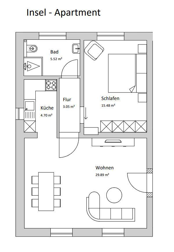 Ferienwohnung für 4 Personen, mit Garten und Terrasse in Xanten - 2