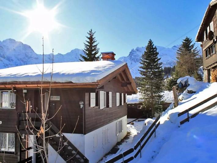 Ferienwohnung für 3 Personen, mit Balkon in Mürren