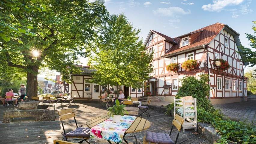 Hotel für 2 Personen, mit Terrasse und Garten sowie Ausblick in Wanfried