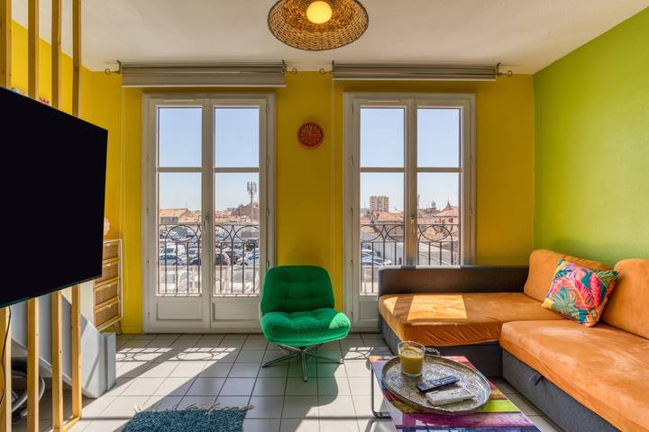 Location de vacances pour 4 personnes, avec balcon à Sète