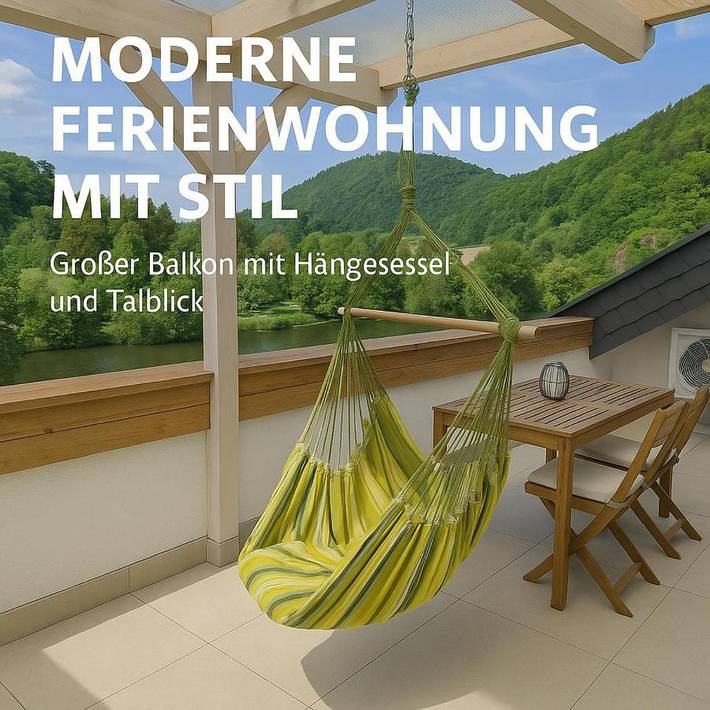 Gîte pour 4 personnes, avec balcon et vue à Neckarsteinach