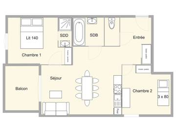 Chalet pour 7 Personnes dans Villard-sur-Doron, Espace Diamant, Photo 2