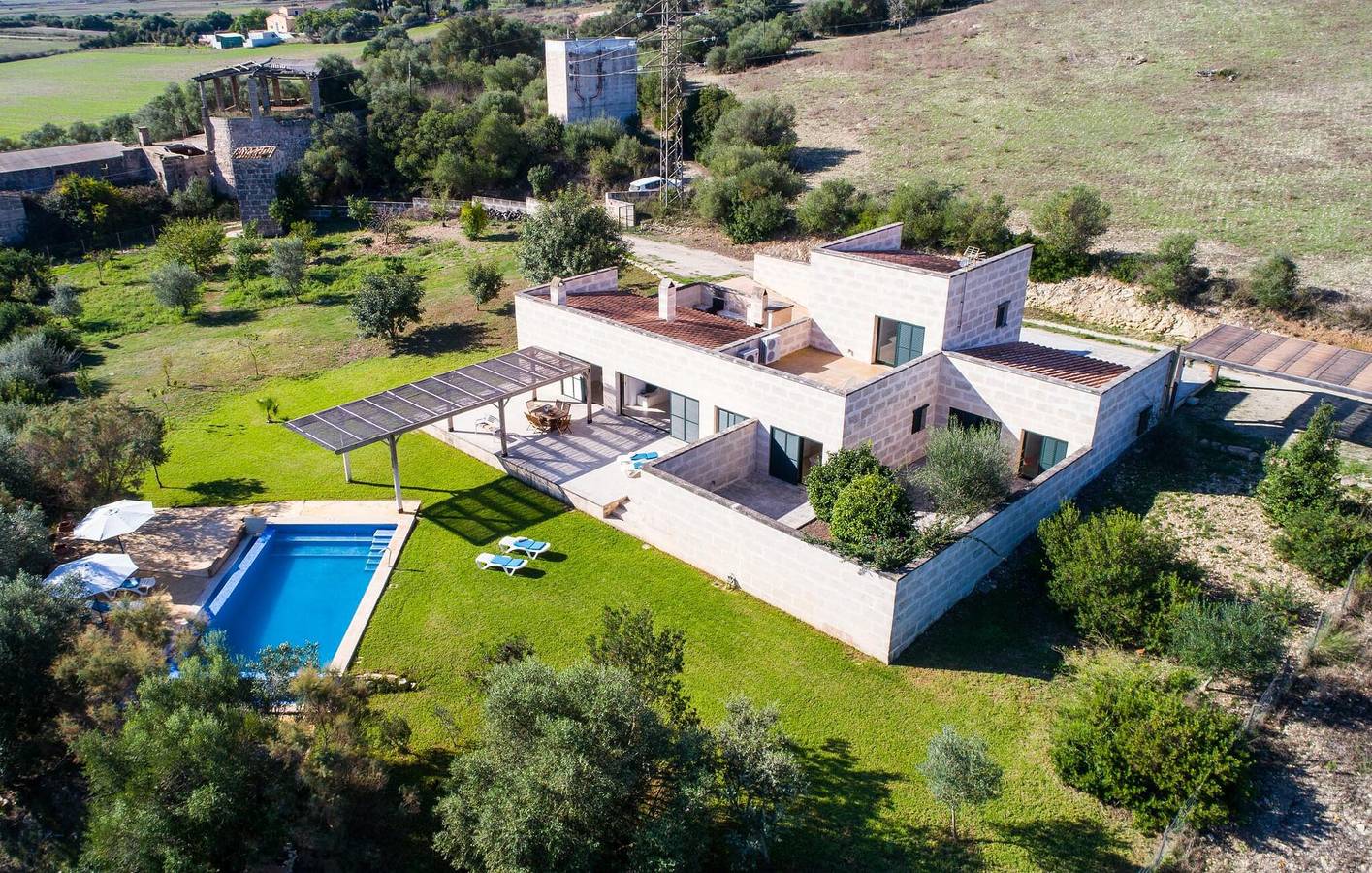 Gemütliche Wohnung mit Terrasse, Pool & AC in der Nähe von Ariany in Petra (Mallorca), Mallorca Inselmitte