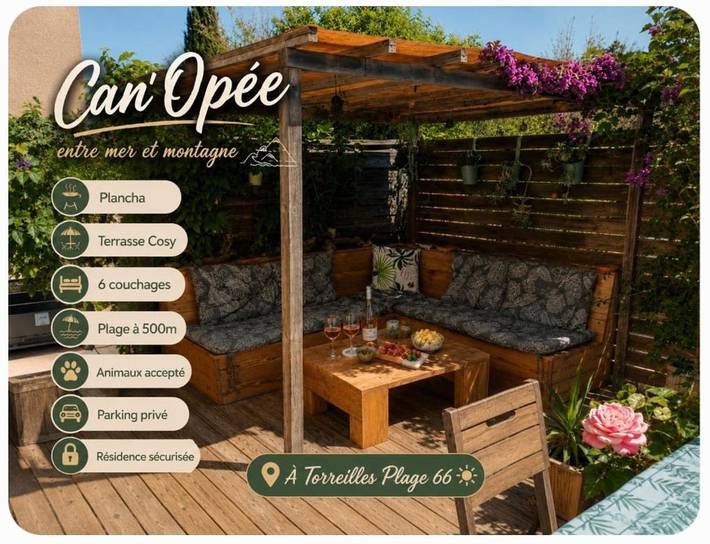 Appartement de vacances pour 6 personnes, avec Terrasse et Jardin