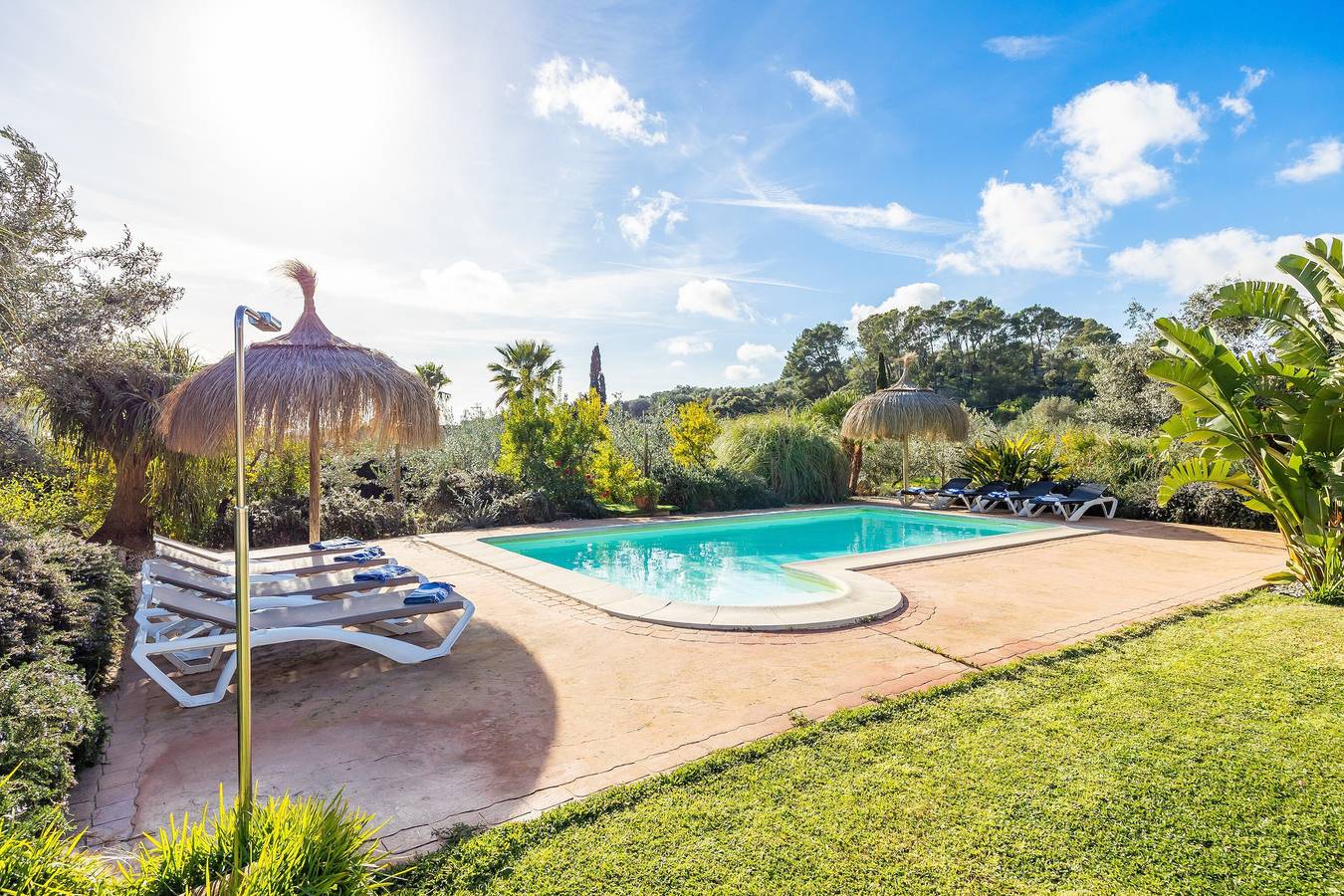 Charmante Villa mit Bergblick, Wlan und Klimaanlage in Selva in Selva, Mallorca Inselmitte