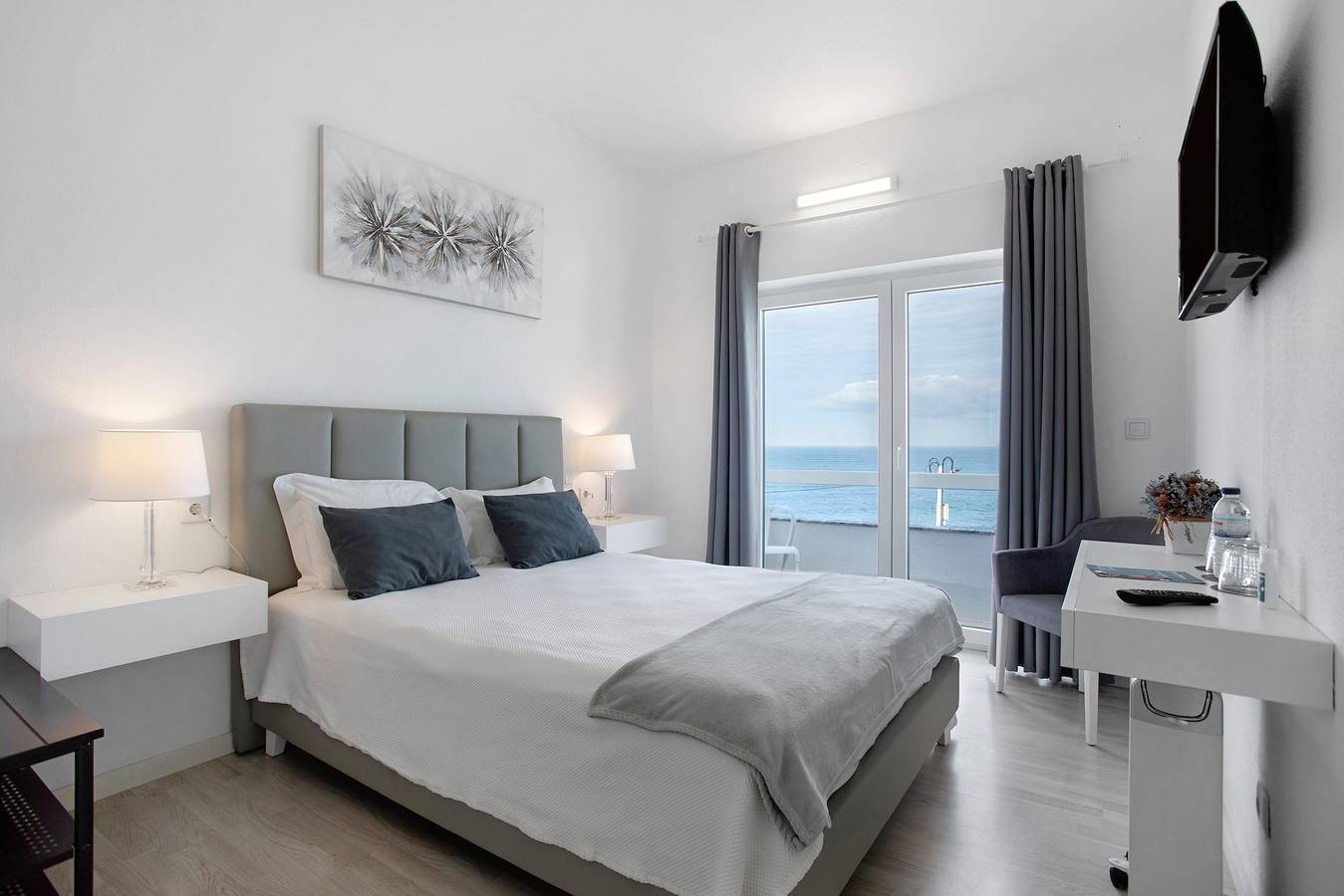 Zimmer 'Vista Mar 1' mit Balkon und Wi-Fi in Ribamar, Lissabon Distrikt