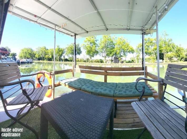 Bateau pour 4 personnes, avec vue ainsi que vue sur le lac et terrasse, animaux acceptés à Montech - 3