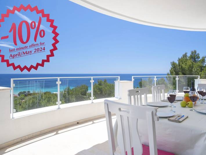 Holiday apartment for 8 people, with ocean view and balcony as well as pool, child-friendly - 1