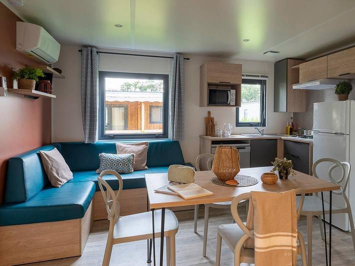 Camping Les Alizés - Mobilheim 12 personen - Presta+ 60m² Tribu 6 Schlafzimmer 2 Badezimmer Tv + Klimaanlage in Lannion, Ceinture Dorée