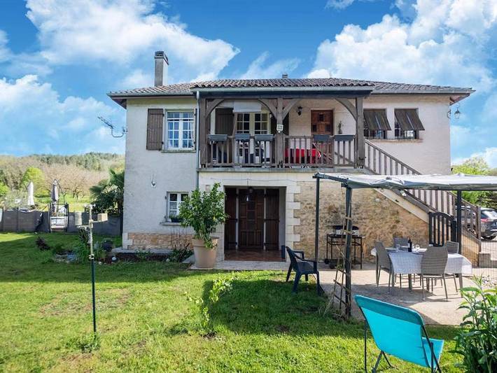 Maison de vacances pour 4 personnes, avec jardin ainsi que piscine et vue
