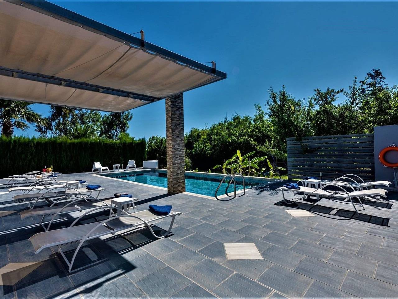 Villa "Xenos" mit Blick auf das Wasser in Tigaki, Kos