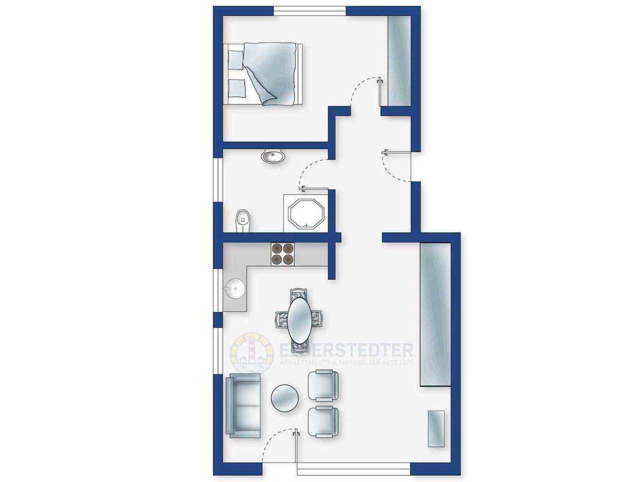 Ganze Ferienwohnung, Wohnung 1 Astrid (Id 058) - Wohnung 1 Astrid (Id 058) in St. Peter-Bad, St. Peter-Ording