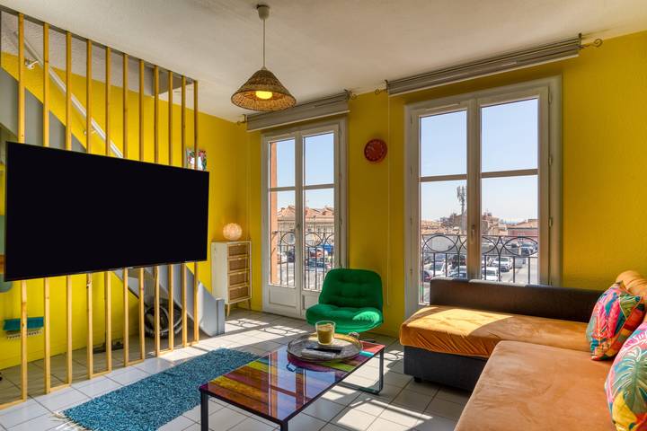 Ganze Wohnung, Apartment „Le Duplex Des Halles“ mit Balkon und Klimaanlage in Sete, Mittelmeerküste (Frankreich)