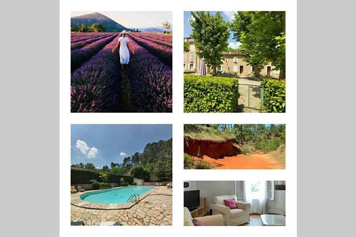 Appartement de vacances pour 5 personnes, avec Terrasse et Jardin ainsi que Piscine et Vue