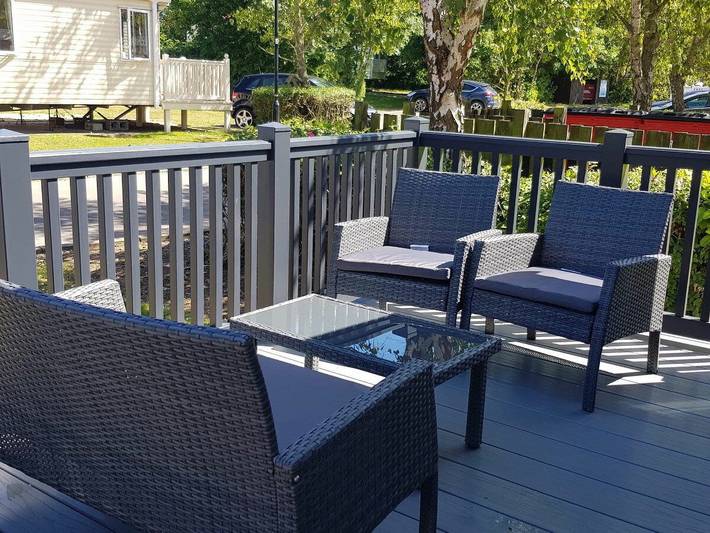 Caravan for 6 people, with garden in North Yorkshire