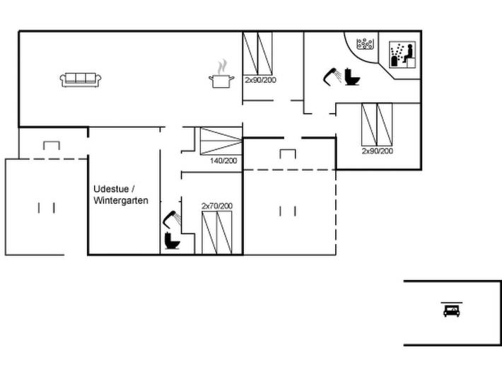 Ferienhaus für 8 Personen, mit Sauna und Terrasse in Vejers Strand