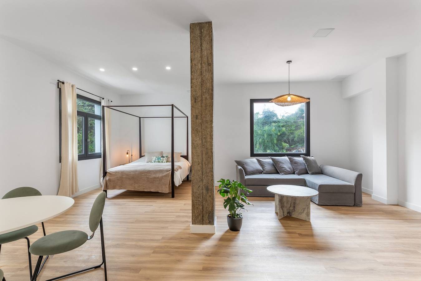 Ganze Wohnung, Ferienwohnung '5' mit Bergblick, Gemeinschaftsterrasse und Gemeinschaftsgarten in Moya, Gran Canaria Nord