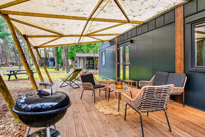 Chalet voor 4 personen, met balkon en tuin, kindvriendelijk aan het Veluwemeer