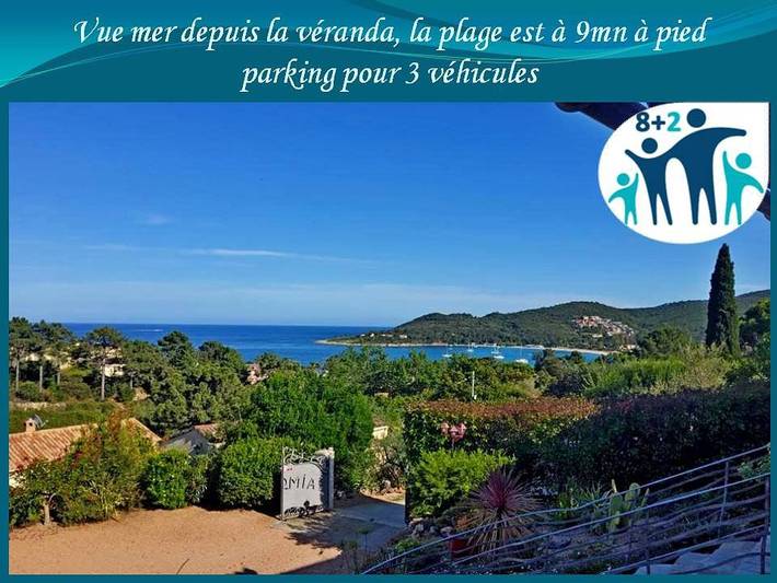 Location de vacances pour 10 personnes, avec jardin ainsi que terrasse et piscine à Sari-Solenzara