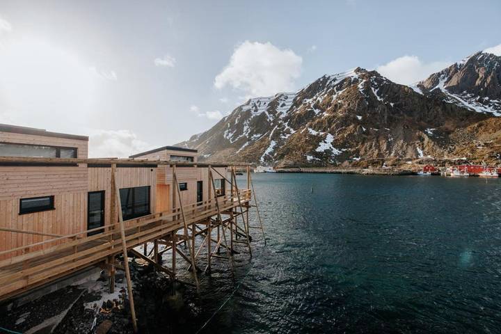 Chalet für 2 Personen, mit Balkon und Sauna auf den Lofoten