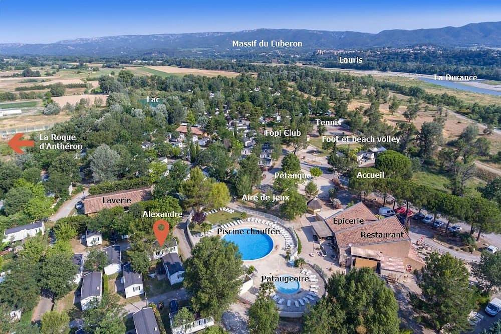 Comfortable 3 bedroom mobile home in Provence - Pool and private lake in La Roque-d'Anthéron, Aix-en-Provence region