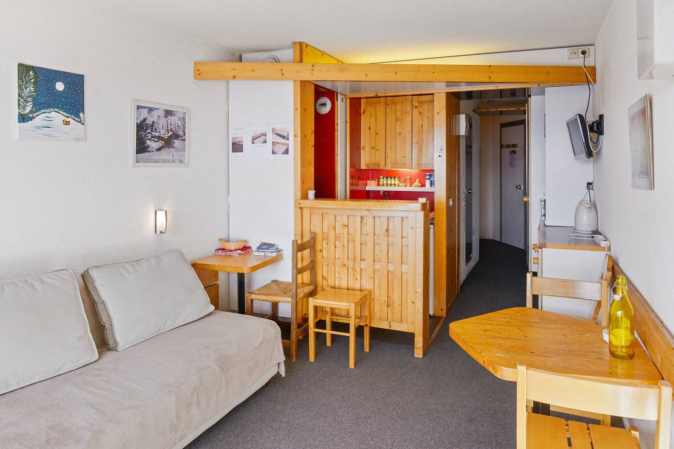Ganzes Studio, Charmantes Studio in Arcs 2000, 28 m², Bergblick + Balkon in Les Arcs, Bourg-Saint-Maurice