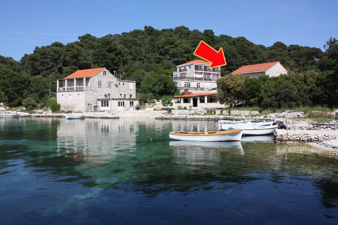 Ganze Wohnung, 2-Zimmer-Ferienwohnung am Strand Pomena (Mljet) A-10426-a in Pomena, Mljet