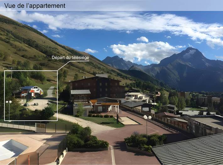 Studio entier, Studio « For 4-5 - G3 » avec vue sur la montagne et balcon in Mont-de-Lans, Les Deux Alpes