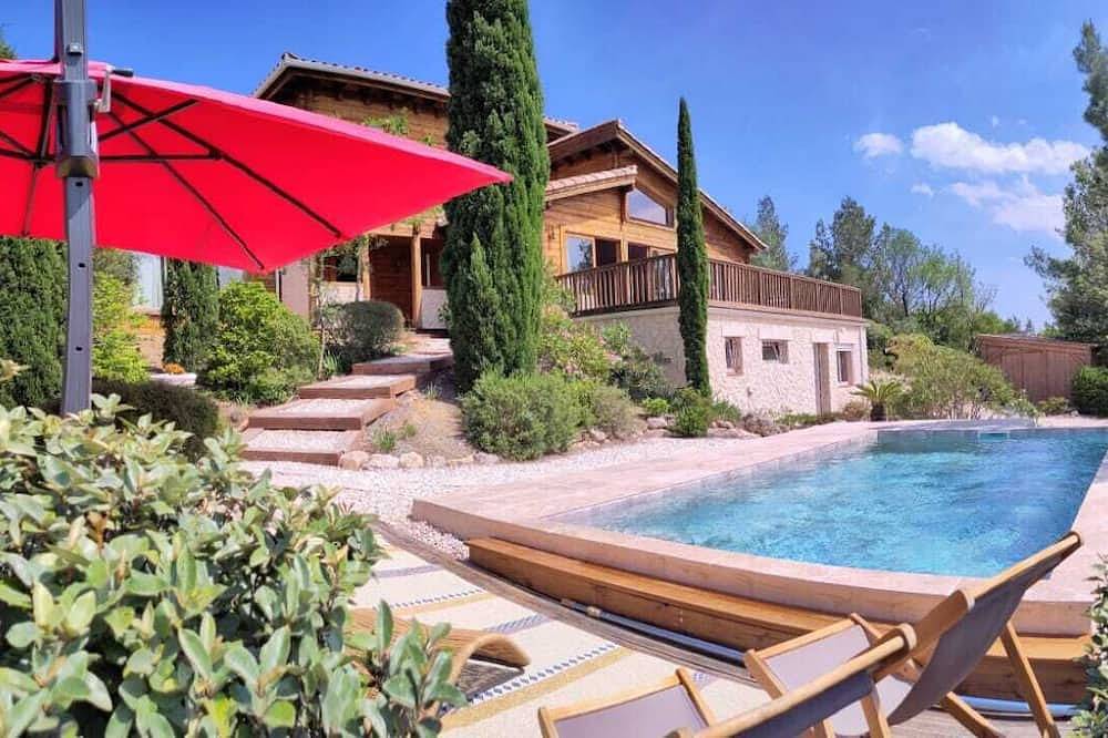 Les Cigales : Magnifique Maison en Bois Avec Piscine ! Idéal Pour les Familles in Portel-des-Corbières, Mittelmeerküste (Frankreich)