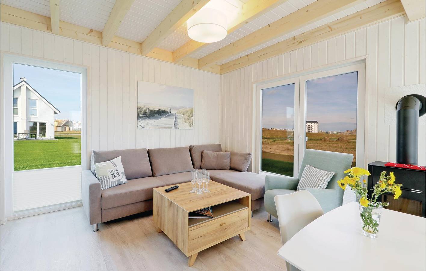Cozy 115m² Apt: Beach 700m, Parking, TV & Wifi in Olpenitz, Kappeln