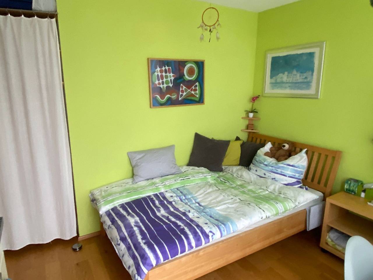Ganze Ferienwohnung, Panorama-Gästestudio im Penthouse: Privatbad, Balkon & Küche - Gästestudio innerhalb Privatwohnung in Alberschwende, Bodensee-Vorarlberg