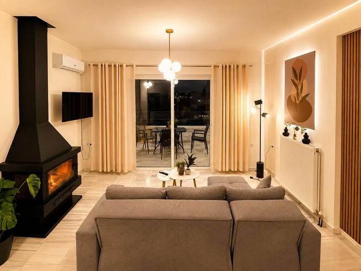 Appartement de vacances pour 4 personnes, avec Balcon ainsi que Terrasse et Vue