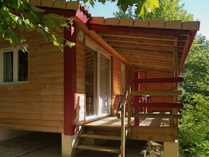Camping Sunêlia La Clémentine - Chalet 5 personen - Prestige 5 Pers. 25m² + 10m2 in Cendras, Cevennen