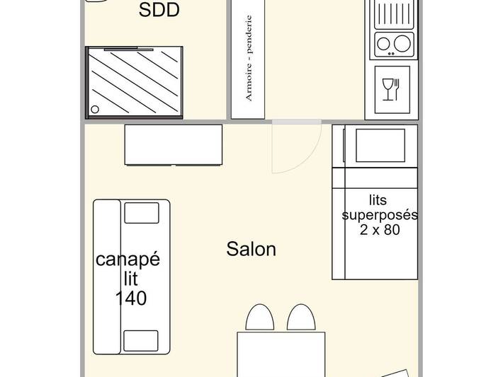 Gîte pour 4 personnes, avec balcon à Les Saisies - 3